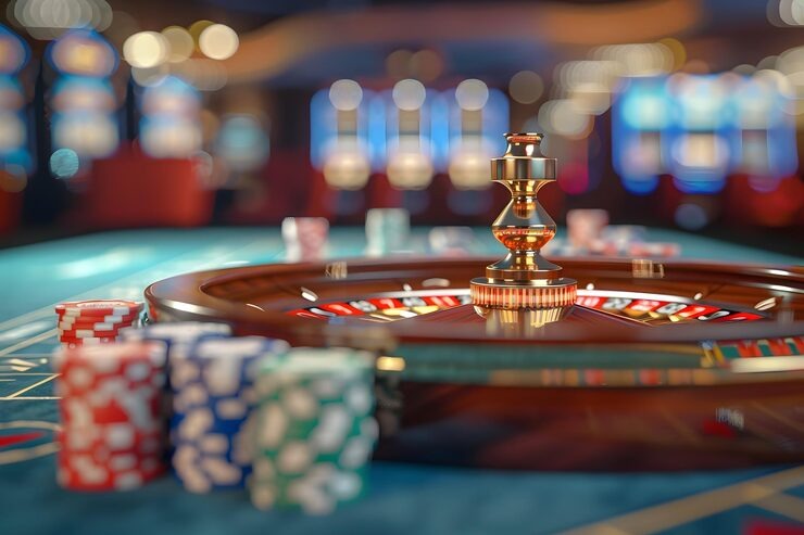 Live casino table with multiple camera angles